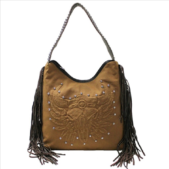 Raviani Canvas and Leather Hobo bag