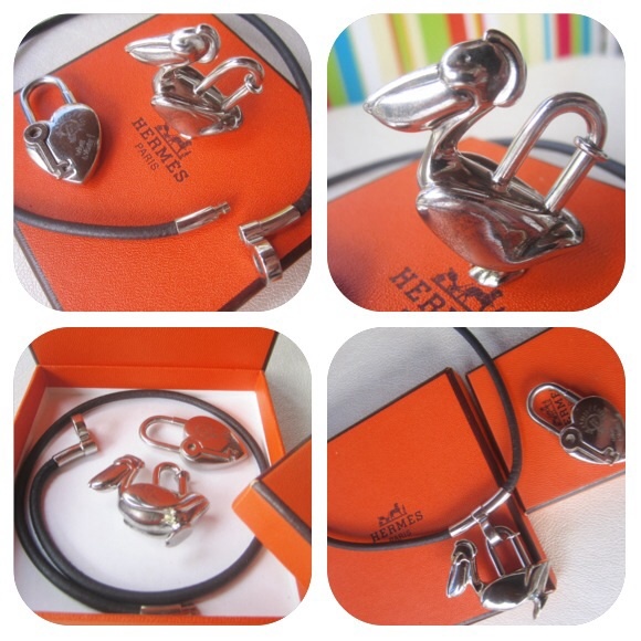 SOLD Auth. Hermes Pelican and Heart Cadena Pendant - Picture 4 of 4