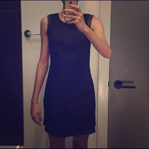 Bag and Bone 100% Silk Dress W/ Real Leather Trim