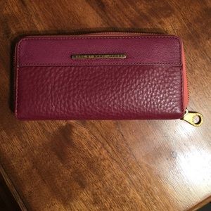 Marc Jacobs Leather Full Zip Open Wallet