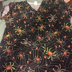 Halloween scrub top.