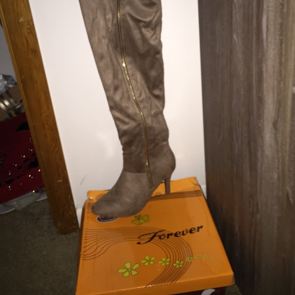 Brand new taupe knee length boots