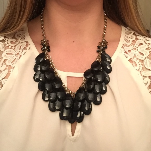 Black statement necklace