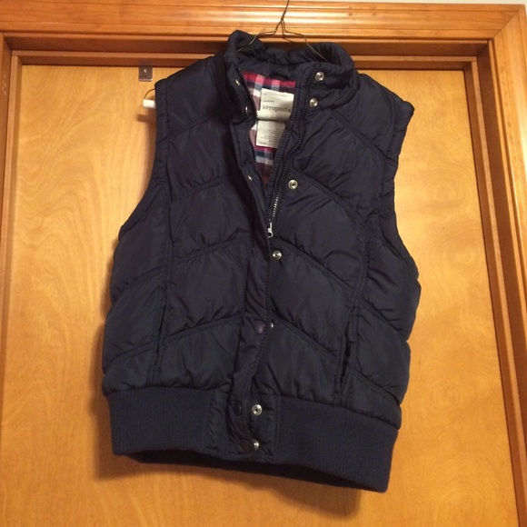 Aeropostale Navy blue puffer vest