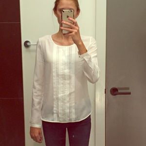 Massimo Dutti Woven Front Knot Back Top