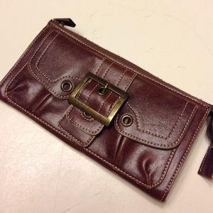 Chocolate brown leather wallet