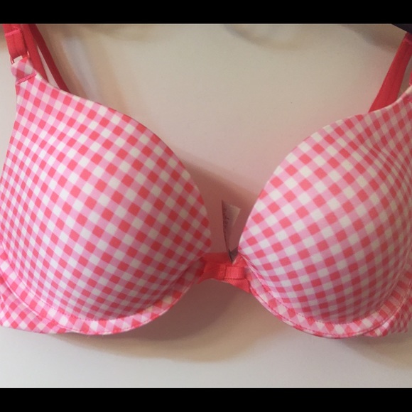 Flash Sale! Pink Gingham Push-Up Bra