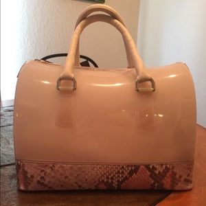 NWOT *FURLA* CANDY PINK SNAKESKIN PURSE