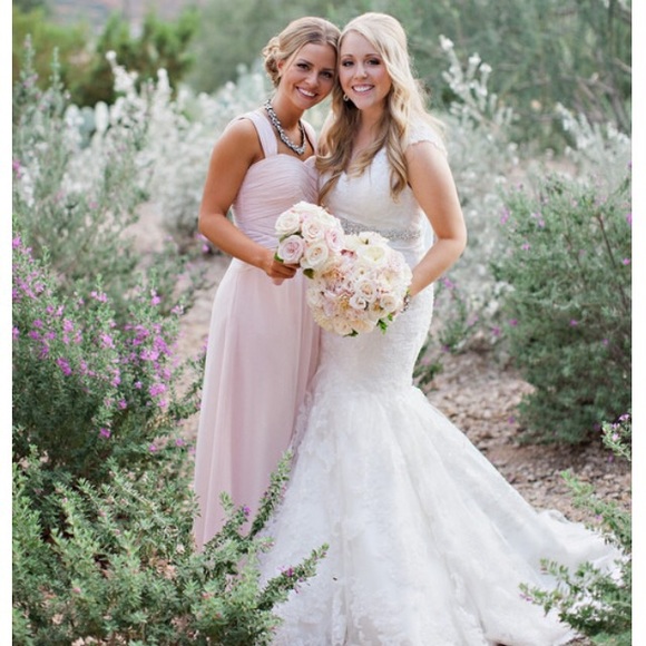 Bill Levkoff pale pink dress
