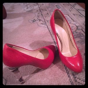 Red Python Pin Up Pumps