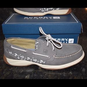 NEW, Nautical Grey Sperry Shoes
