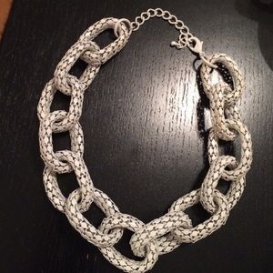 Chunky white chain necklace