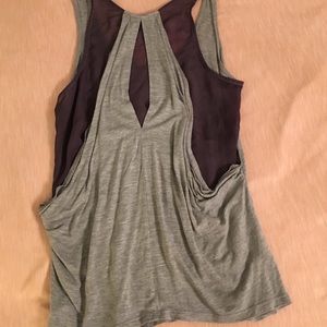 Gray breathable tank