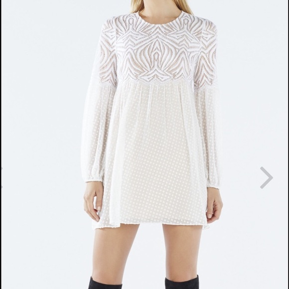 BCBG Lace Peasant Dress