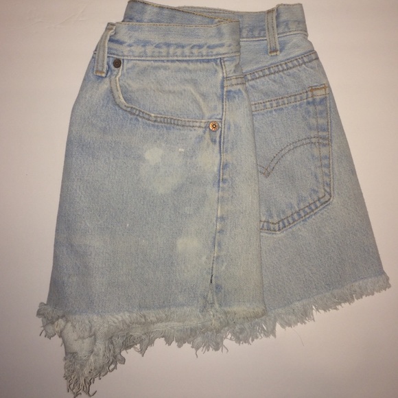 💋 501 Levis light Blue Cut-Off Shorts - Picture 2 of 3
