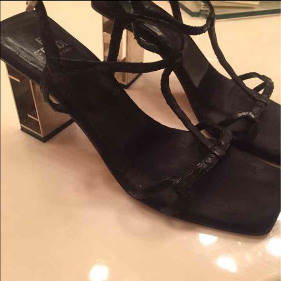 FENDI mirrored t-strap heels