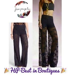Free People Briana's velvet lace pants, BNWT
