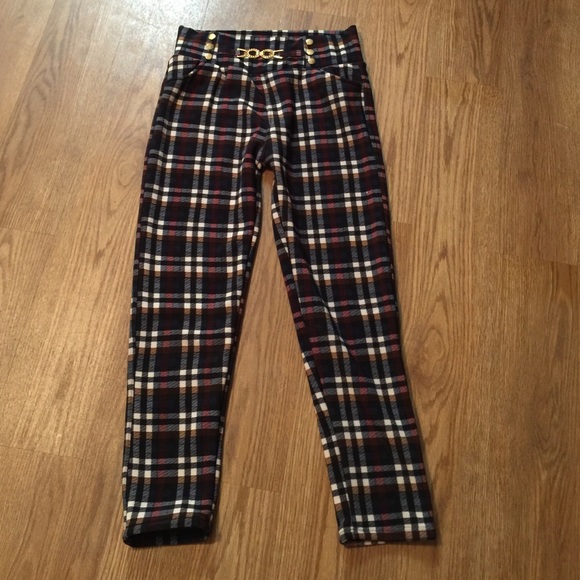 Plaid pants.