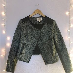 Gray and Black Moto Jacket