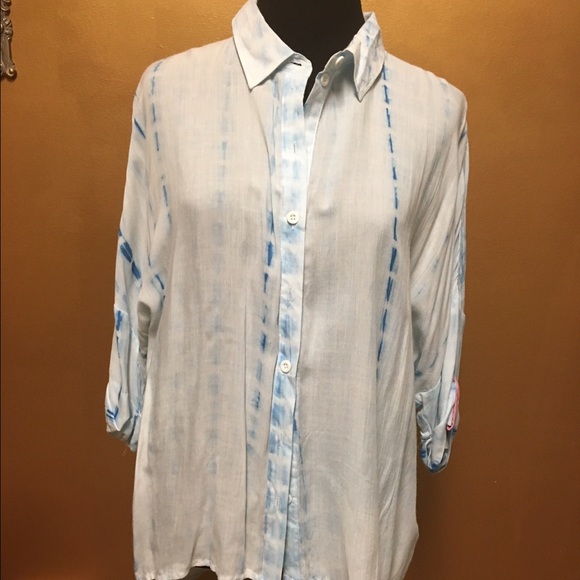 Flannel tie dye button up