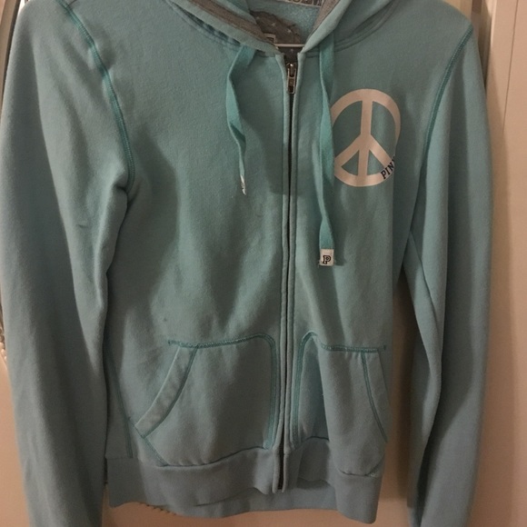 Blue Victoria's Secret sweatshirt