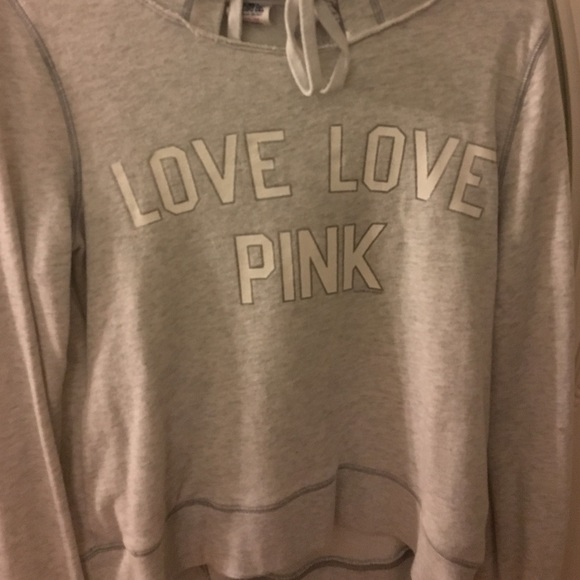 Gray Victoria's Secret sweatshirt