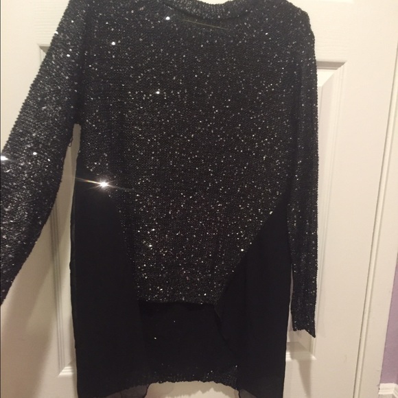 Sparkly black knitted sweater