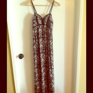 Black and White long dress, Small