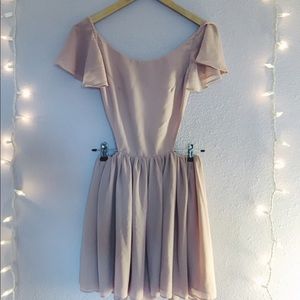 Backless Muave/Light Pink Skater Dress