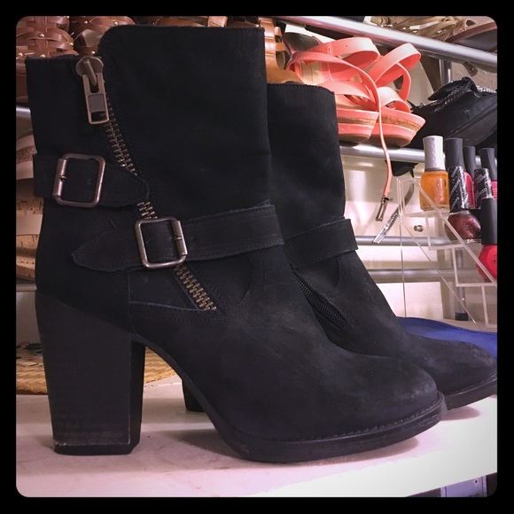 Black ankle boots