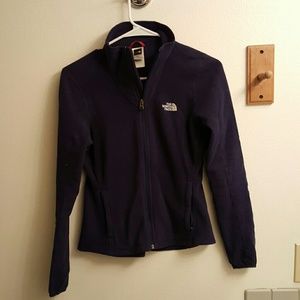 North Face navy blue fleece zip jacket