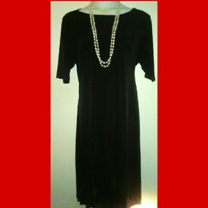 2x Black hi low short sleeve dress ??