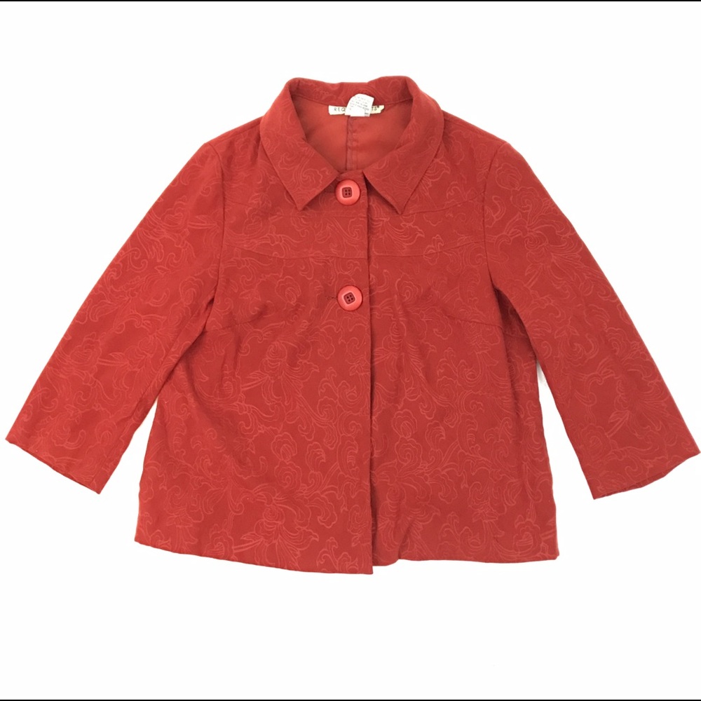 Orange Jacket Blazer with quarter length sleeves