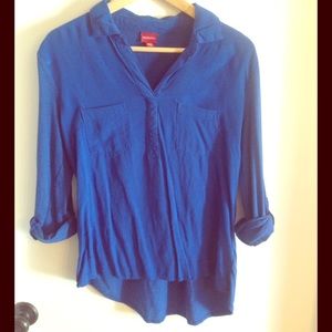 Blue 3/4 sleeve blouse