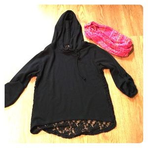 Not for sale----reserved. Black hoodie and scarf