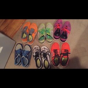 Nike free orange and Grey