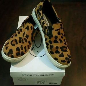Steve Madden Leopard Slip Ons