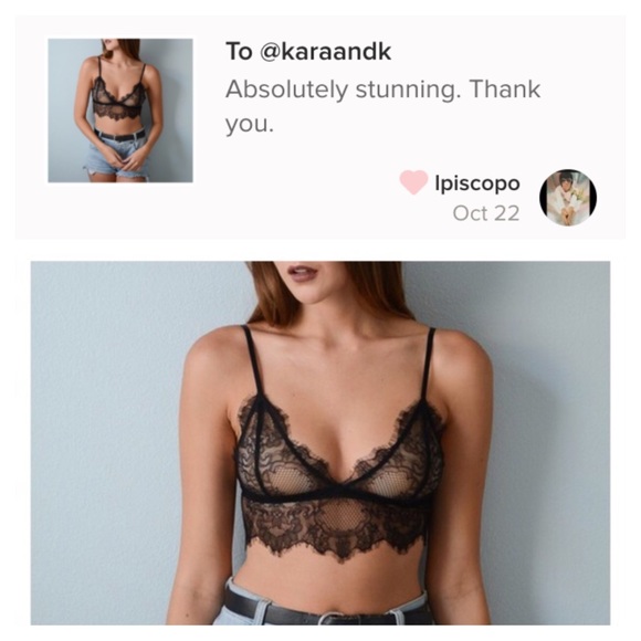 Sexy Sheer Eyelash Scallop Lace Bralette - Picture 4 of 4