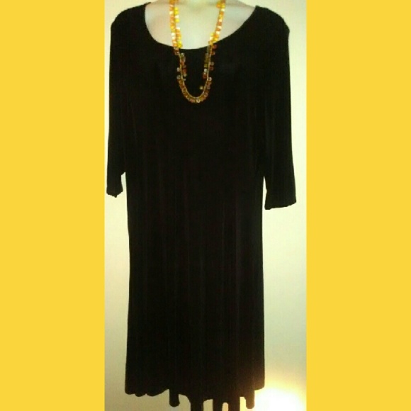 XXL Kiara long sleeve slinky swing dress