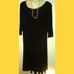 XXL Kiara long sleeve slinky swing dress