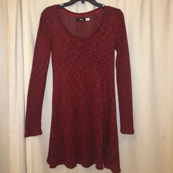 Red long sleeve dress
