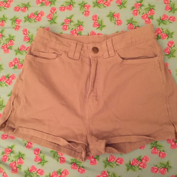 Stretch Twill High-Waist Side Zipper Short