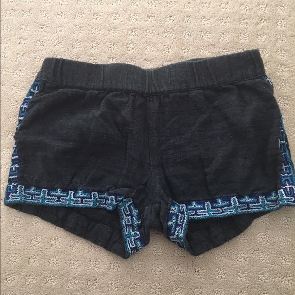 Black material shorts