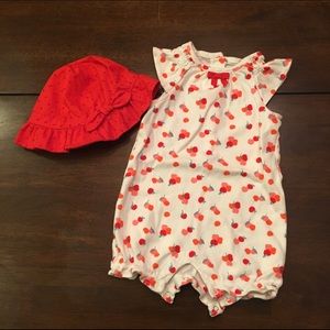 Gymboree Red & White Romper
