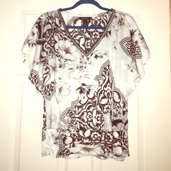 Silky White House Black Market Blouse