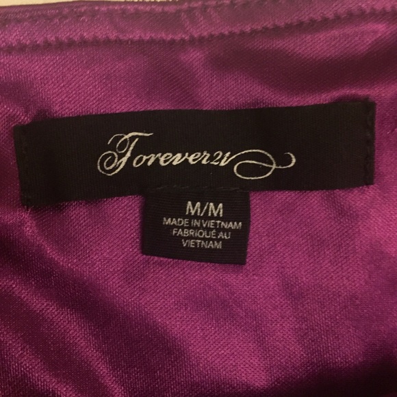 F21 Fuchsia Pink Purple Mini Dress - Worn Once - Picture 4 of 4