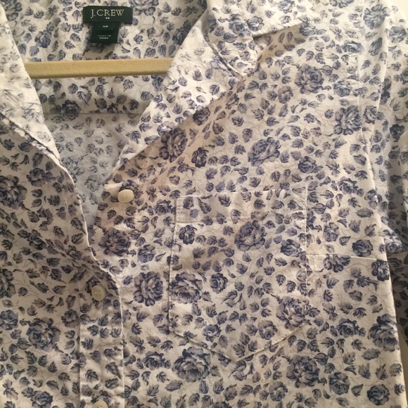 J crew floral button up blouse size XS - Picture 3 of 4