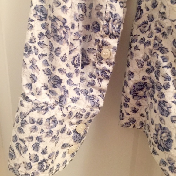 J crew floral button up blouse size XS - Picture 4 of 4