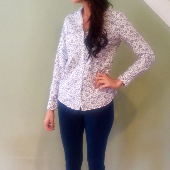 J crew floral button up blouse size XS - Picture 1 of 4