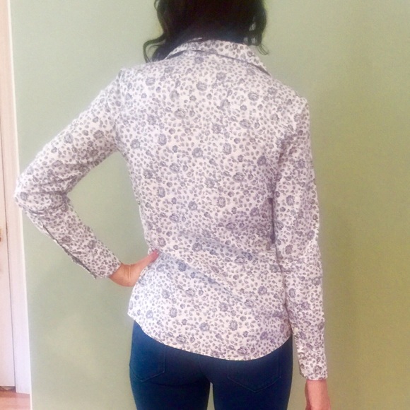 J crew floral button up blouse size XS - Picture 2 of 4